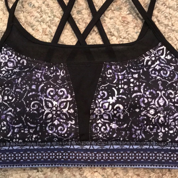 Gaiam Purple & Black Strappy Sports Bra - Picture 1 of 7